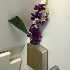 Flowers in In-Flight Bathroom