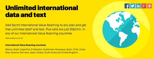 Sprint International Value Roaming