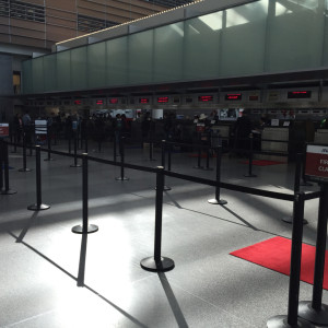 ANA First Class Check-In Line