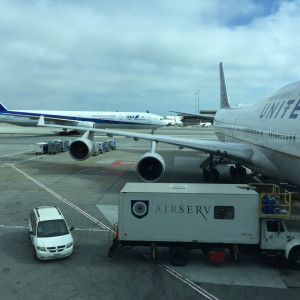 My plane arriving from NRT