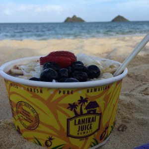 Acai Bowl on Lanikai Beach