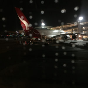 Ahead of Qantas's A380 to Sydney...