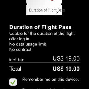 $19 for Entire Flight (Unlimited Data)