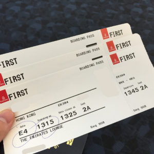 3 First Class Boarding Passes :)