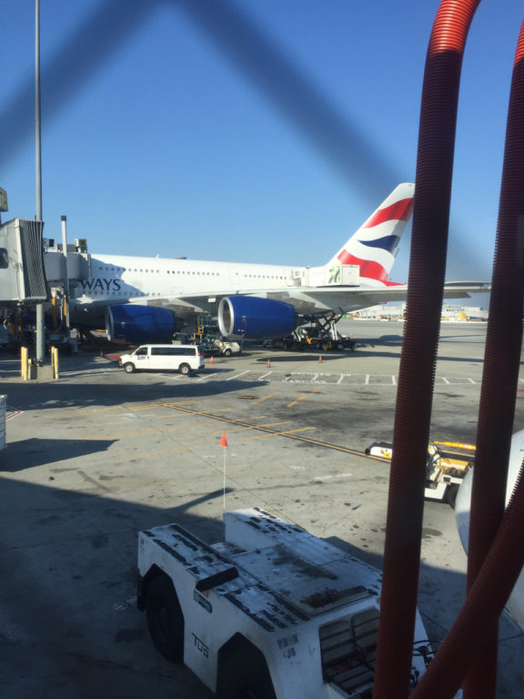 Plane spotting while boarding (BA A380)