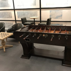 Foosball in JAL First Class Lounge