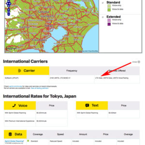 LTE Data in Japan