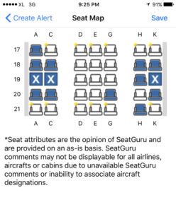 Seat Map (White are Available)