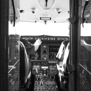 Cockpit of Challenger 300