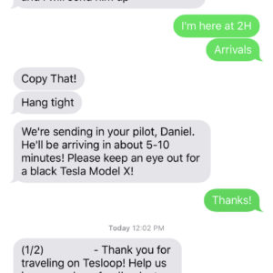 ETA Text Message