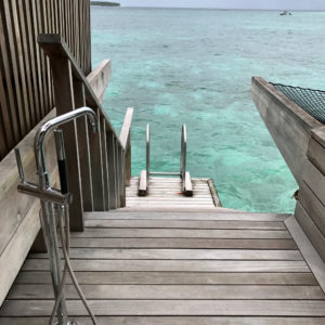 Outdoor Shower and Steps into the Ocean