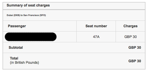 Paid Seat Assignment