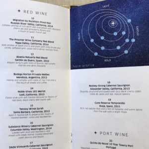 Wine Menu