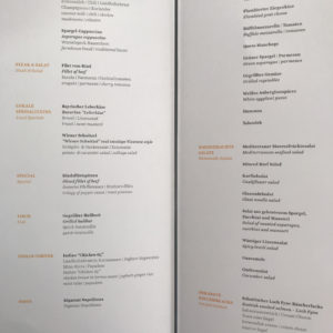 Dining Menu