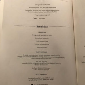 Snacks & Breakfast Menu