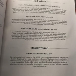 Drink Menu