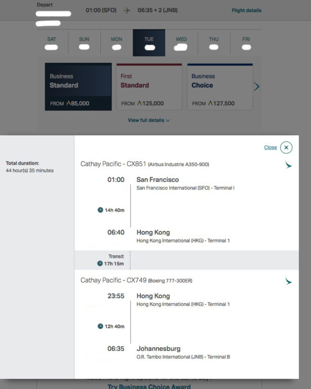 Cathay Pacific Business