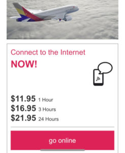 Inflight WiFi Pricing