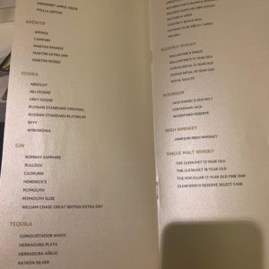 Lounge Drink Menu