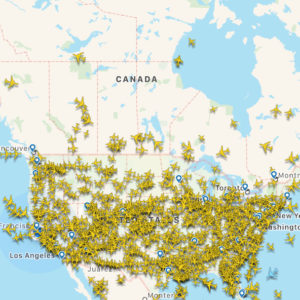 Planes inflight end of March 2020