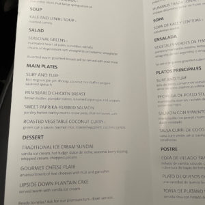 Dinner Menu