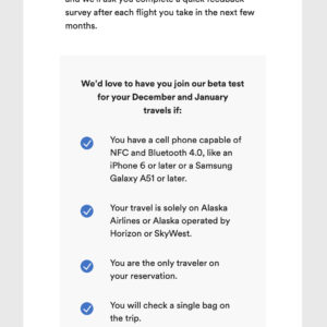 Alaska Airlines BagTag Beta Guidelines