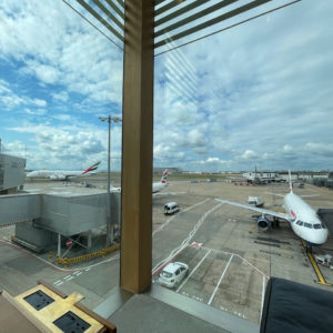 View from Cathay Pacific First Class Lounge LHR