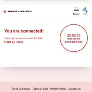 Inflight WiFi using Voucher Code