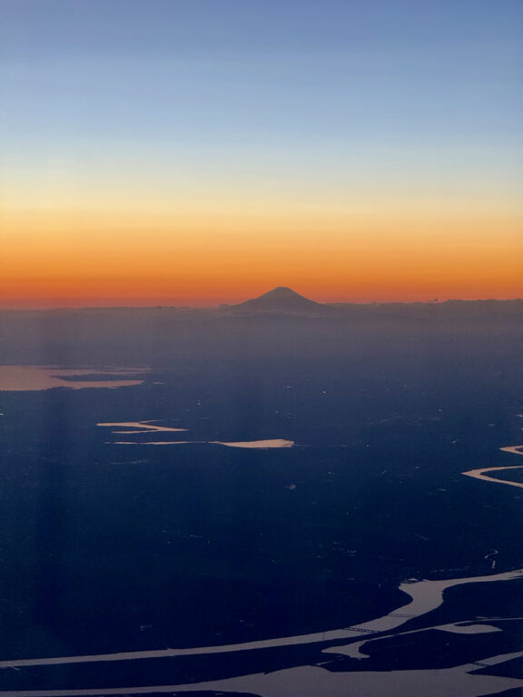 Mt. Fuji @ Sunset prior to landing