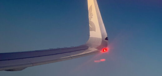 Over the Pacific Ocean