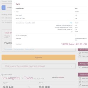 Booking using Qatar Airways